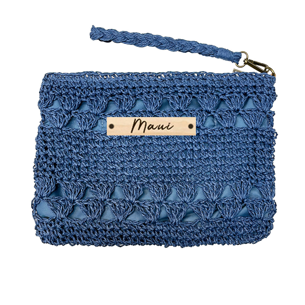 STRAW POUCH BAG: Maui