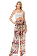 WOMEN'S STRETCH PLEATED PANTS: Jungle Grove