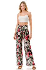 WOMEN'S STRETCH PLEATED PANTS: Calla Lily