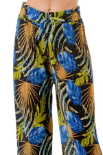 WOMEN'S STRETCH PLEATED PANTS: Exotic Paradise