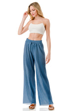 WOMEN'S STRETCH PLEATED PANTS: Solid