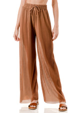 WOMEN'S STRETCH PLEATED PANTS: Solid