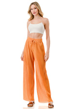 WOMEN'S STRETCH PLEATED PANTS: Solid