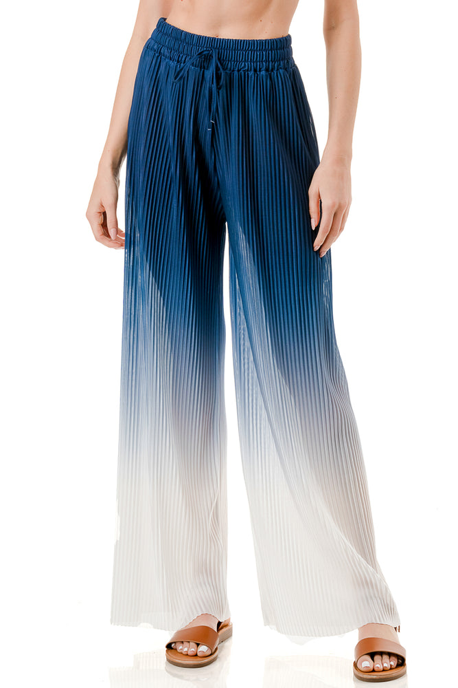 WOMEN'S STRETCH PLEATED PANTS: Gradient