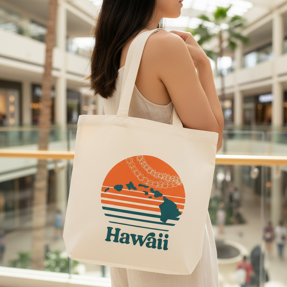 CANVAS TOTE BAG: Island of Hawaii