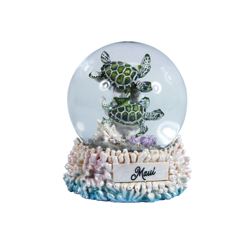 RESIN WATER GLOBE: Honu-Maui