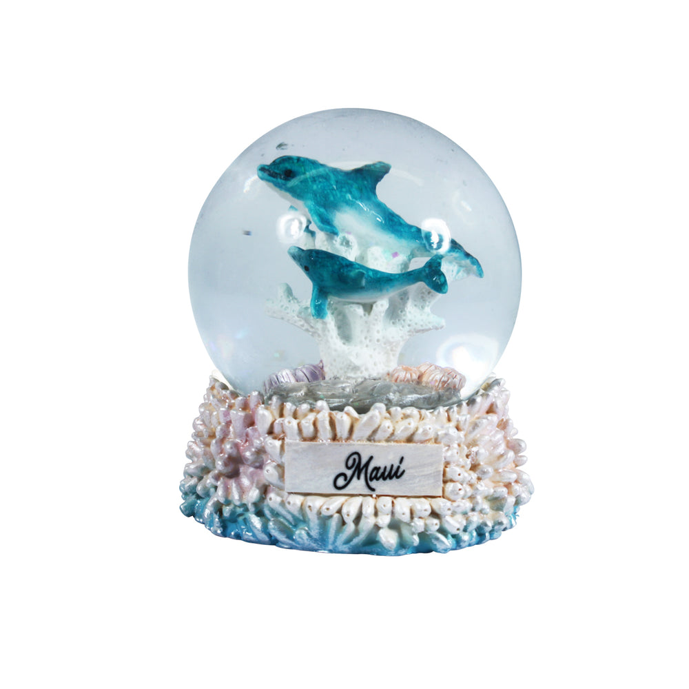 RESIN WATER GLOBE: Dolphin-Maui