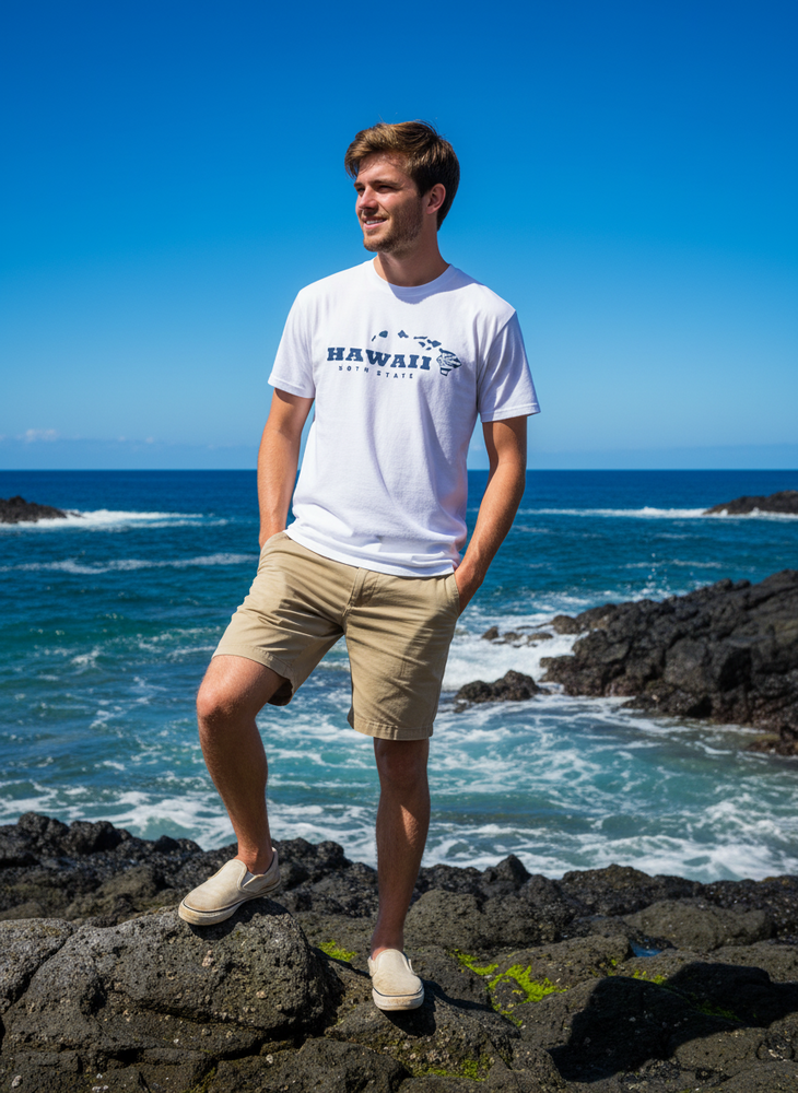 Cool Short Sleeve T-Shirt: 50TH STATE HAWAII