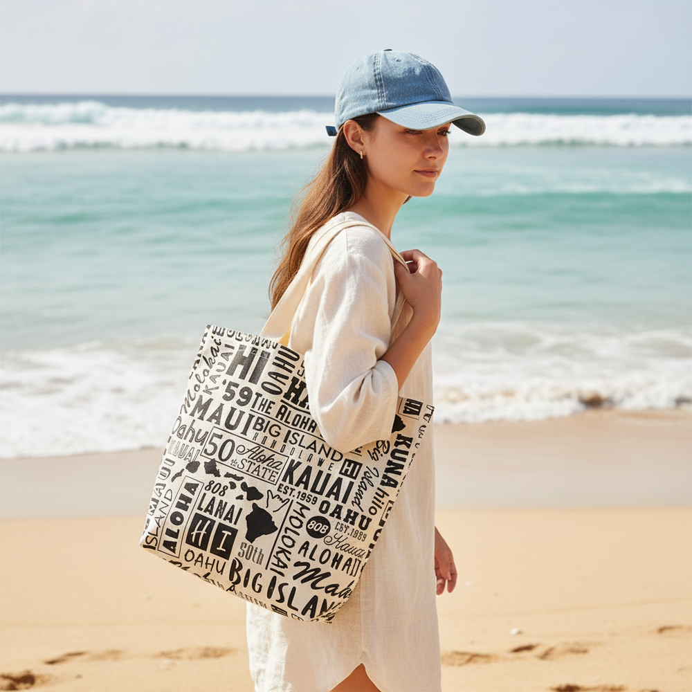 CANVAS TOTE BAG: HI Aloha State