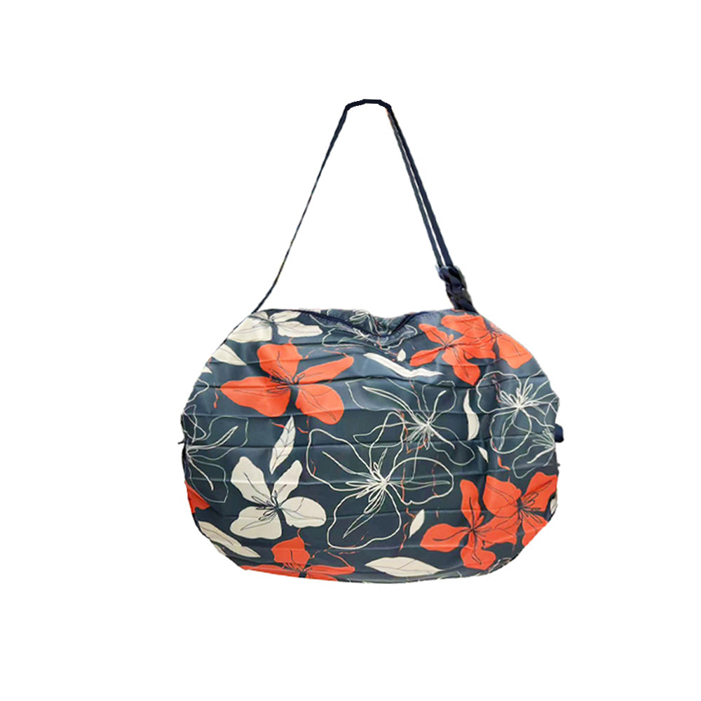 LARGE SHOULDER FOLDABLE BAG: Tropical Designs 3