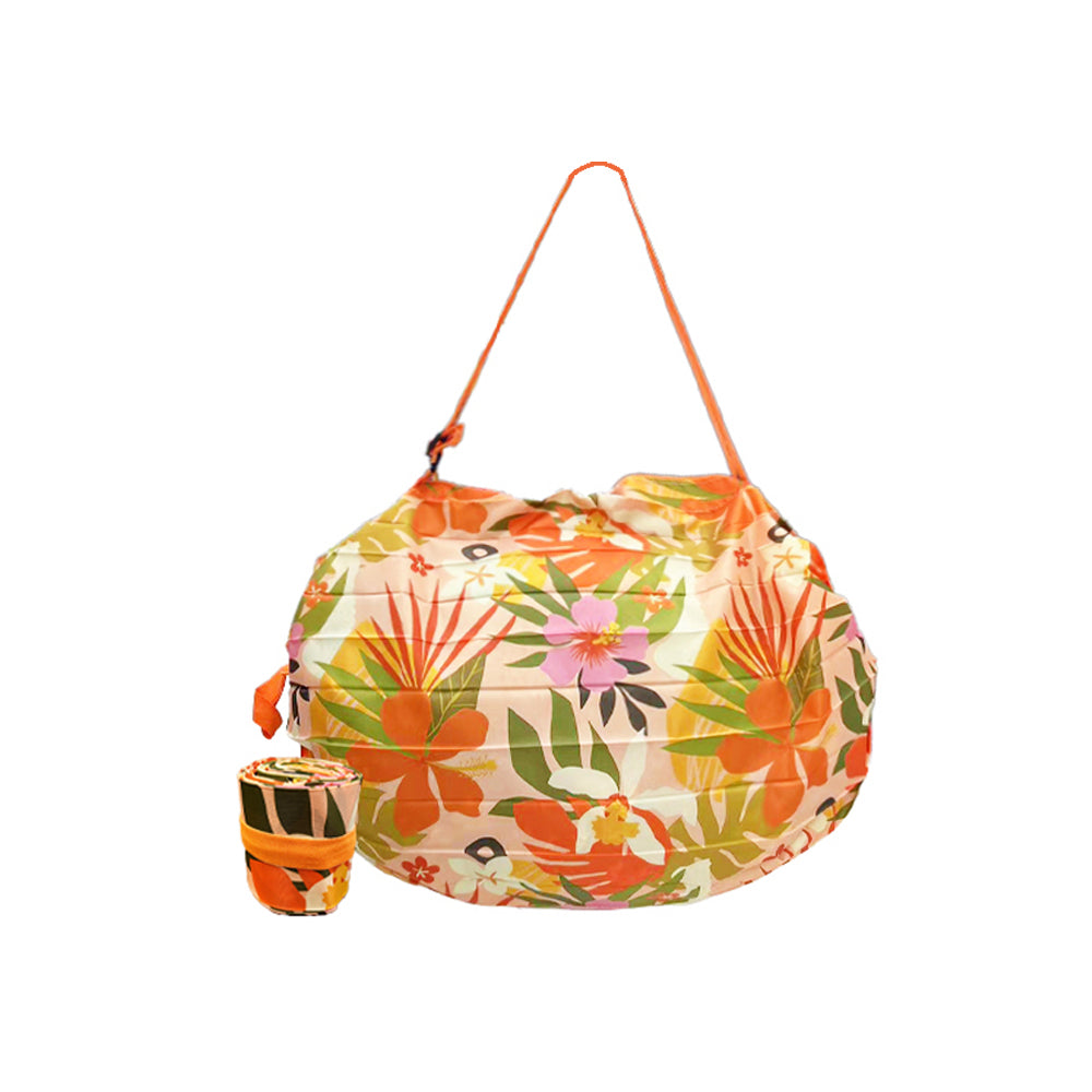 LARGE SHOULDER FOLDABLE BAG: Tropical Designs 3