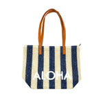 STRAW BEACH BAG: Aloha