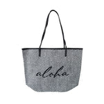 LARGE PAPER STRAW BEACH BAG: aloha