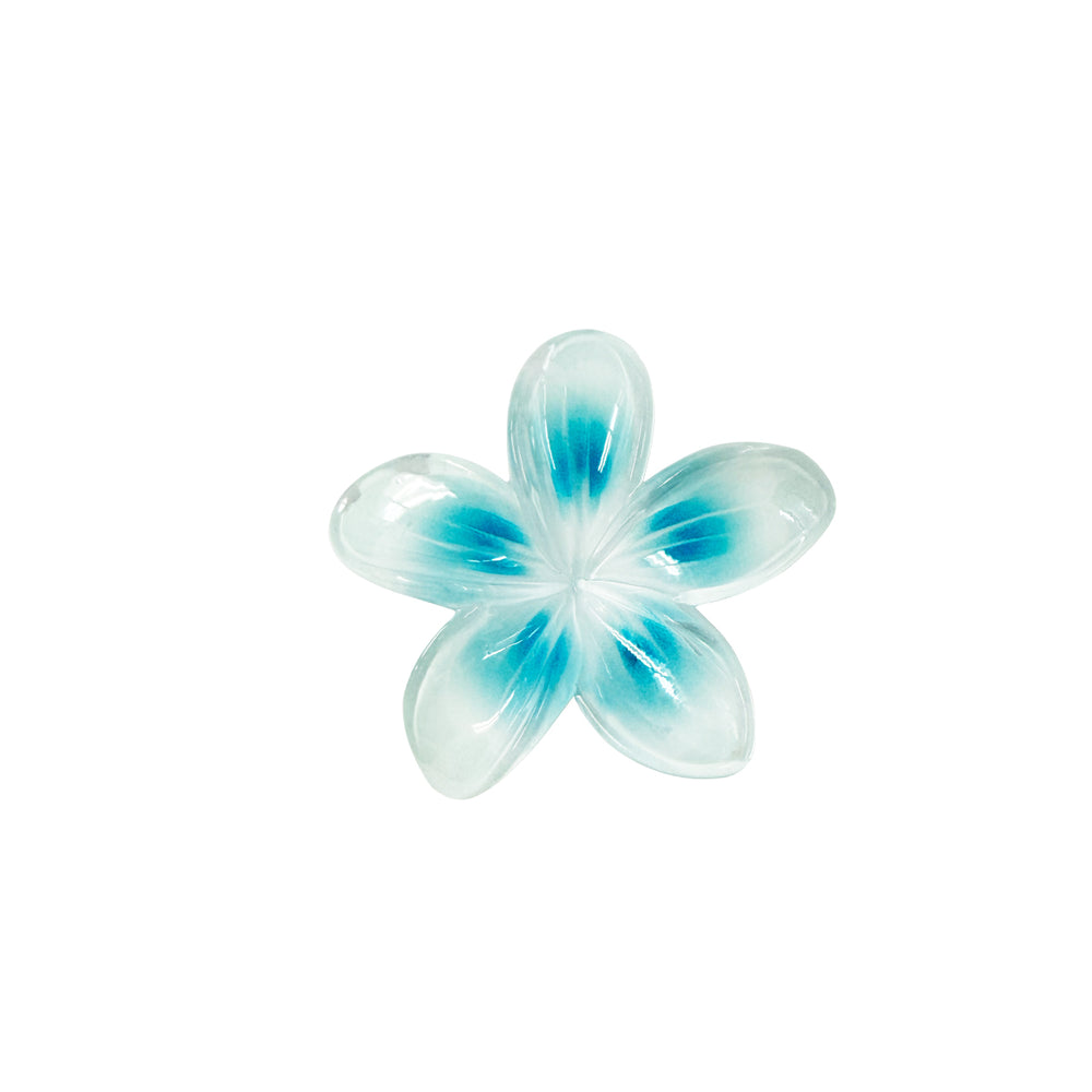 PLASTIC HAIR CLIP: Plumeria