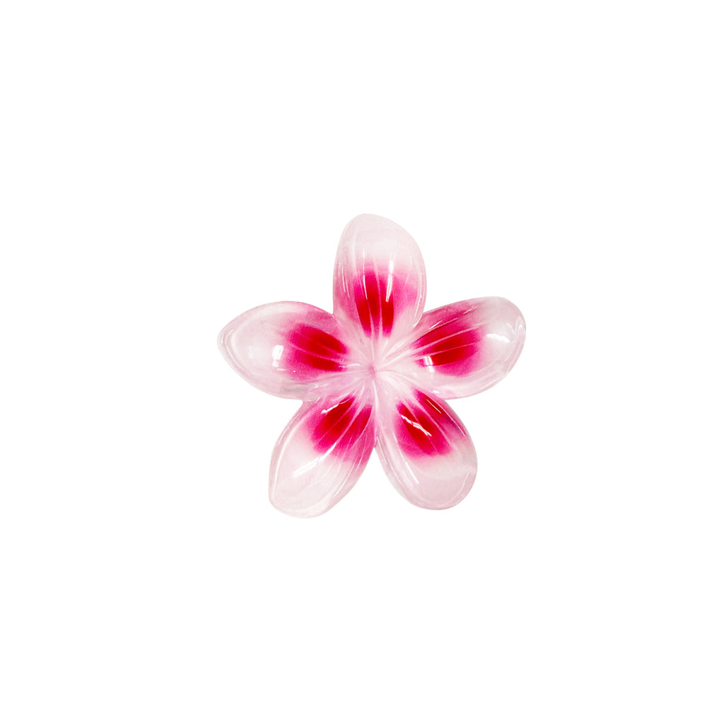 PLASTIC HAIR CLIP: Plumeria
