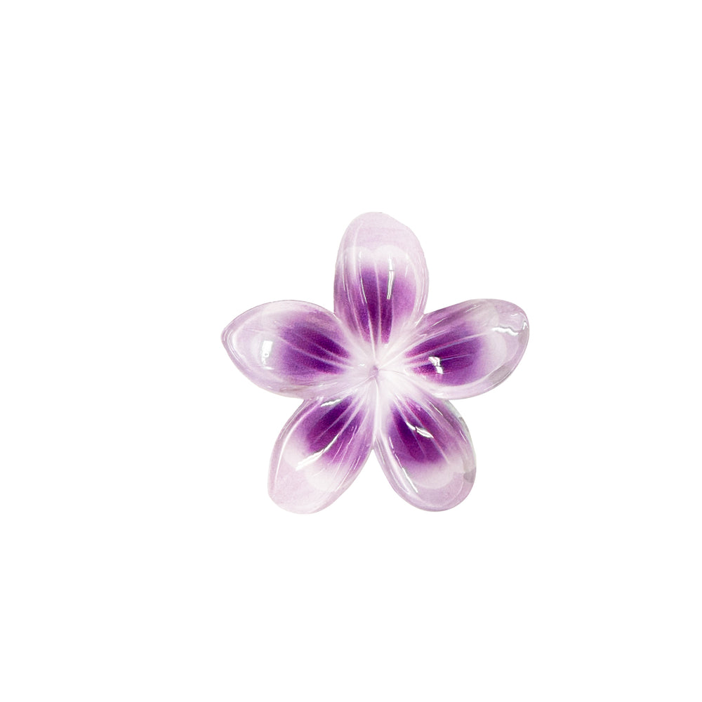 PLASTIC HAIR CLIP: Plumeria