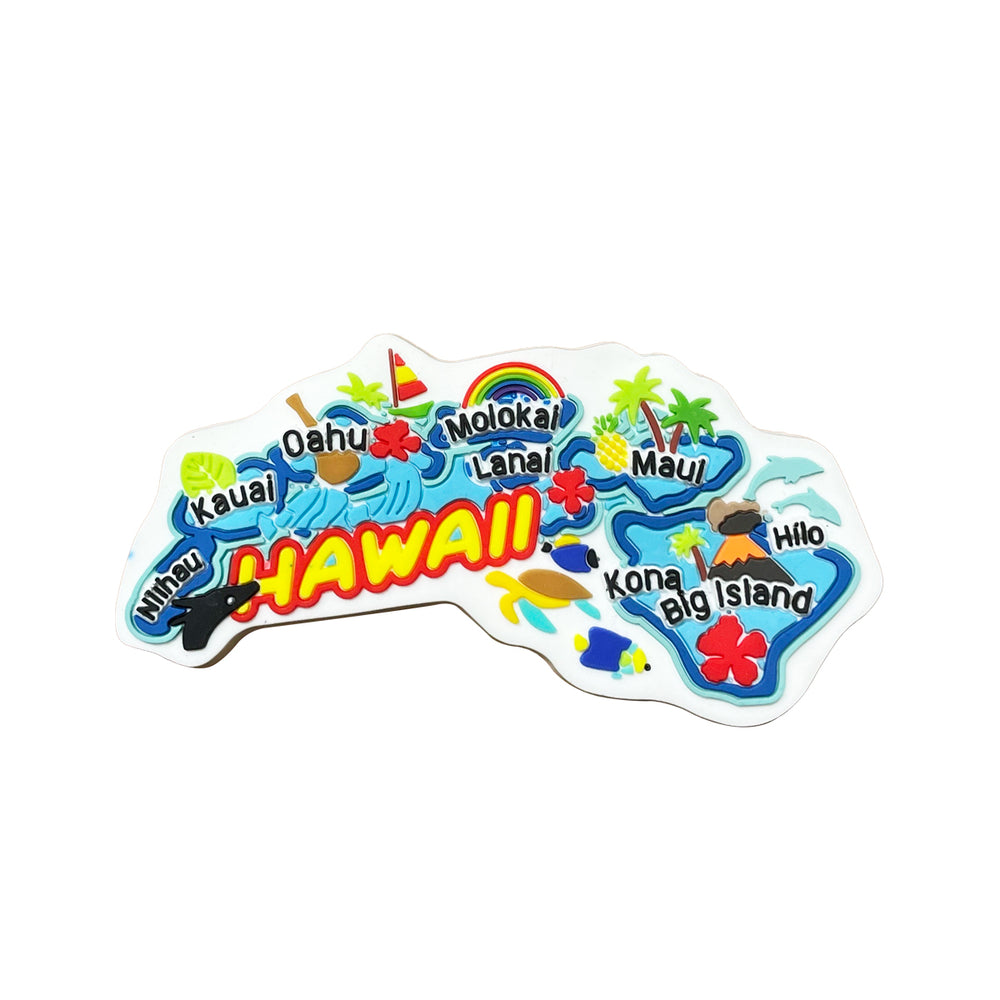 RUBBER MAGNET: Hawaii Islands