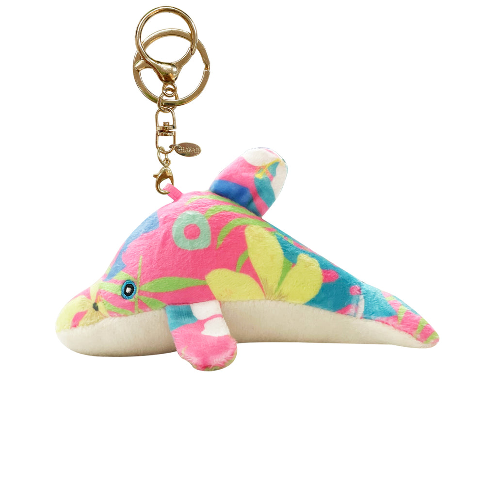 PLUSH KEYCHAIN: Dolphin - Tropical Voyage - Pink