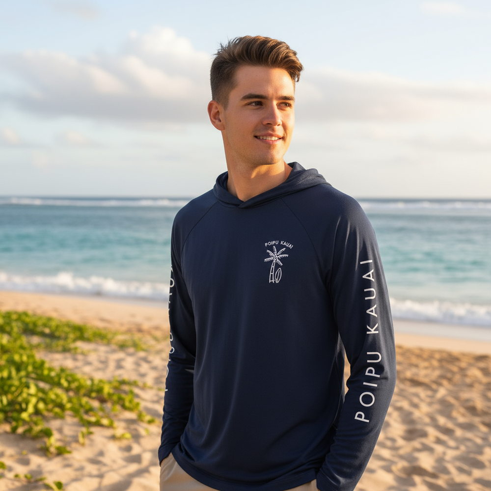Men's Hoodie: Poipu Beach Kauai