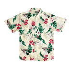 STRETCH SHORT SLEEVE ALOHA SHIRT: Calla Lilly