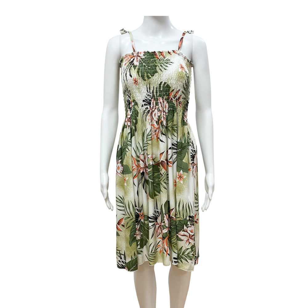 TUBE DRESS: Heliconia Monstera