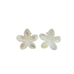 PLASTIC HAIR CLIP: Plumeria