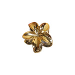 PLASTIC HAIR CLIP: Plumeria (Metallic Gold/Silver)