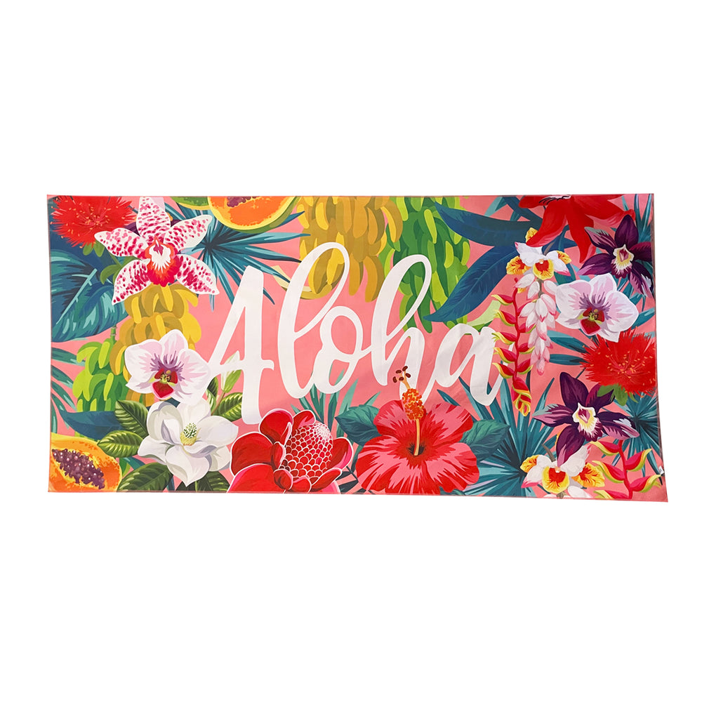 MICROFIBER BEACH TOWEL: Aloha Tropica