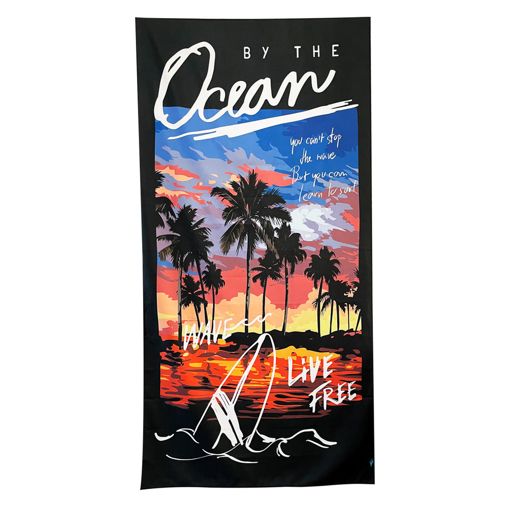 MICROFIBER BEACH TOWEL: By The Ocean