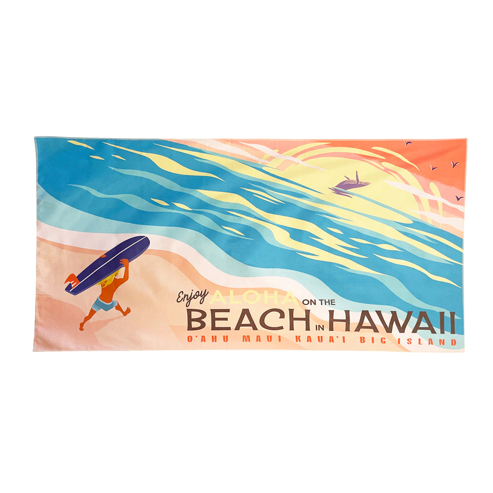 MICROFIBER BEACH TOWEL: Surf Beach