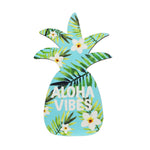 WOODEN SIGN - PINEAPPLE - PLUMERIA ALOHA VIBES