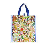 Reusable NON-WOVEN BAG - LOCAL FOOD - GREEN / BLUE