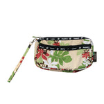 WRISTLET POUCH - HONU W/ LEAF - BEIGE / BLUE