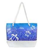 WOVEN TOTE BAG W/ ROPE HANDLE: HONU