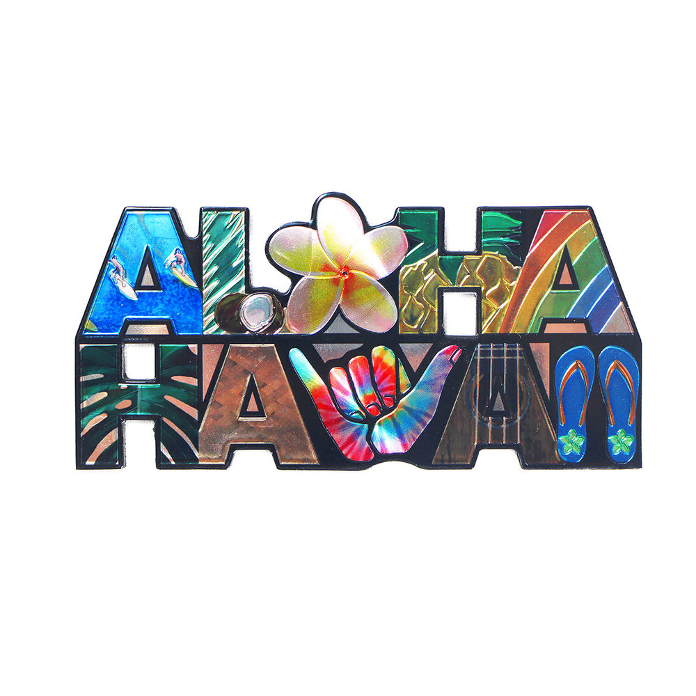 MAGNET RUBBER: ALOHA PLUMERIA HAWAII