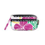 WRISTLET POUCH - HIBISCUS W/ MONSTERA - PURPLE