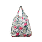 Foldable Reusable Shopping Bag HIBISCUS - NAVY / BEIGE / BLACK / WHITE