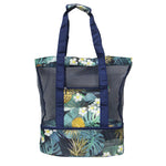Outdoor Mesh Insulated Bag Series - MONSTERA PINEAPPLE - BLACK