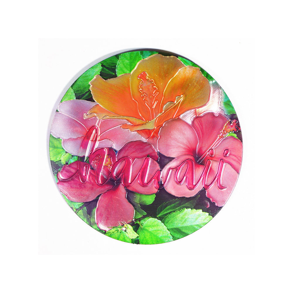 Magnet: HAWAII COASTER - HIBISCUS [6PCS Set]