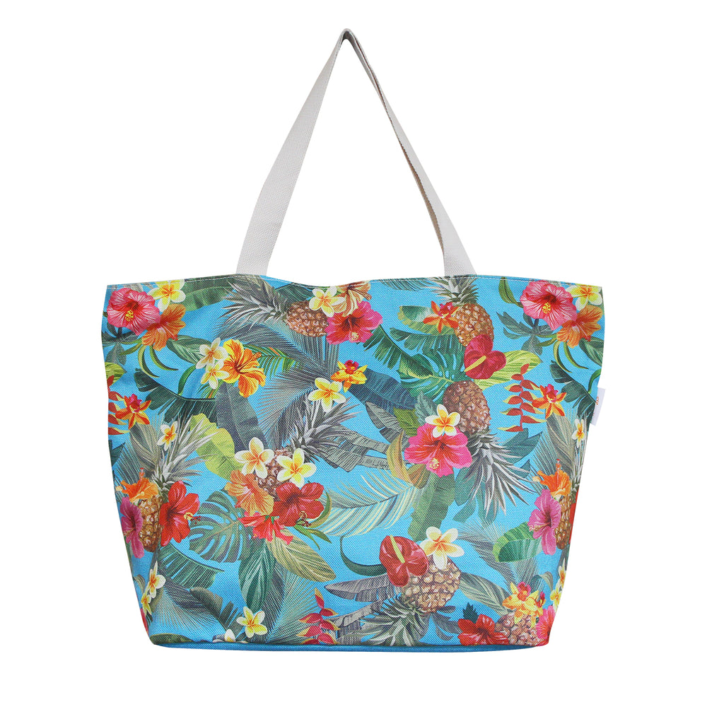 Woven Polyester TOTE BAG - TROPICAL GARDEN