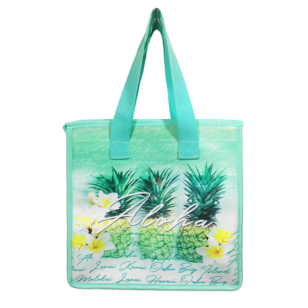 Insulated Picnic Bag - GREEN PINEAPPLE