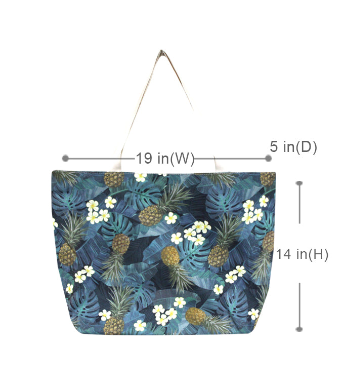 Woven Polyester TOTE BAG - MONSTERA PINEAPPLE