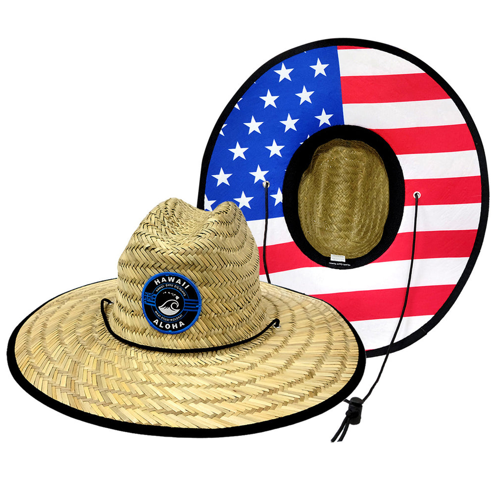 STRAW HAT: AMERICAN FLAG