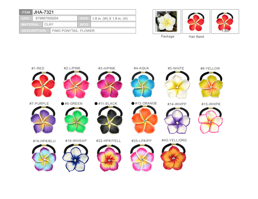 Clay PONYTAIL: FLOWER