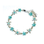 ANKLET&BRACELET: TURTLE & PLUMERIA W/ STONE
