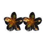 Plastic Hair Clip: PLUMERIA-MINI HAND PAINTED 2