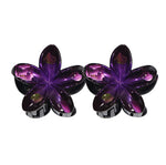 Plastic Hair Clip: PLUMERIA-MINI HAND PAINTED 2