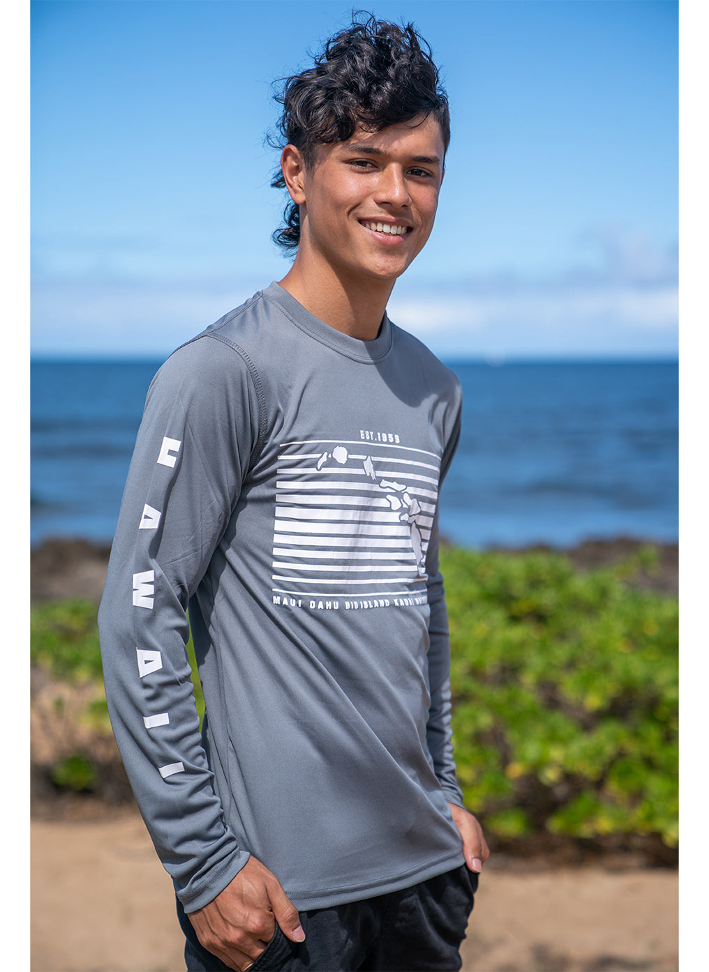 map.☆BORDER LONG SLEEVE T-SHIRT Neighborhood Border Long Sleeve T-Shirt | 251FPNH-CSM08-GR