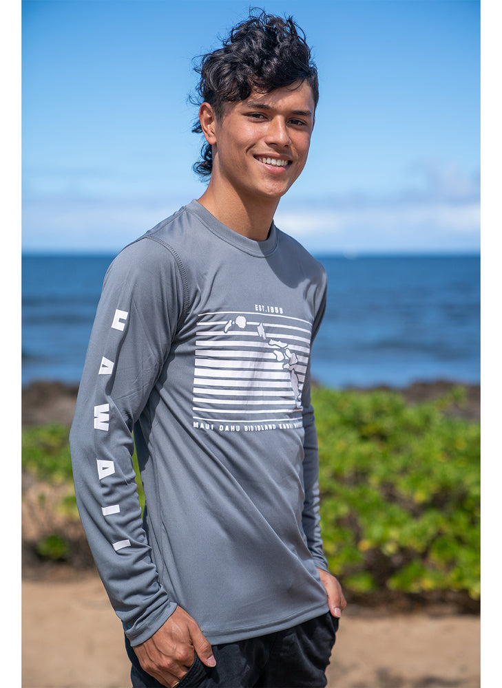 Cool Long Sleeve T-Shirt: STRIPE HI MAP