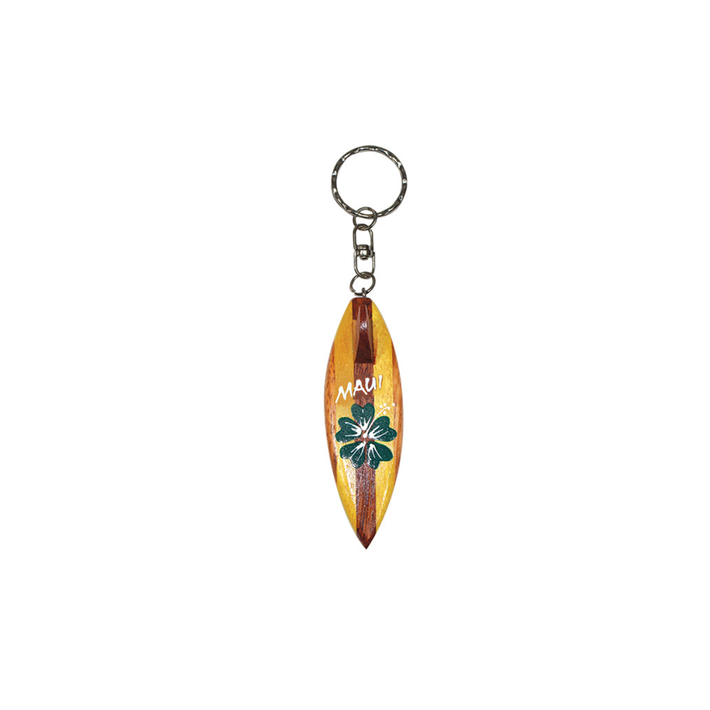 Wood Keychain-Maui: Surf Board